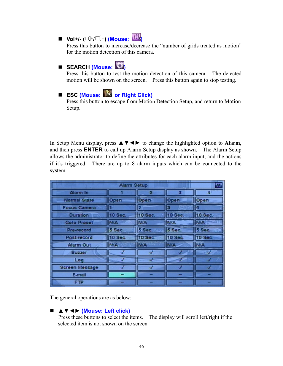 3 alarm setup, Section 6.3 | Aposonic A-S1602R20B User Manual | Page 46 / 120