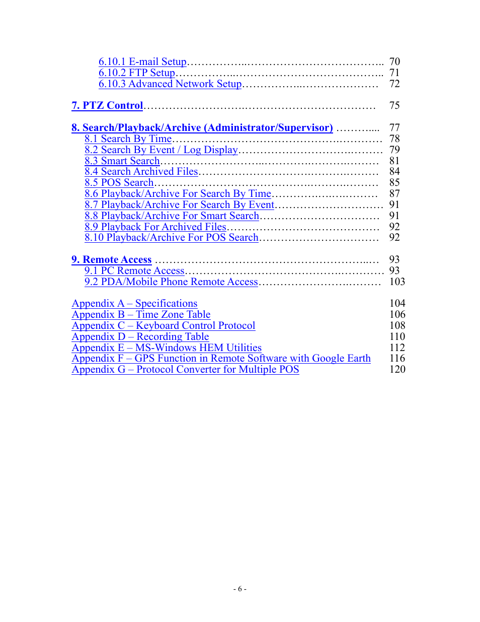 Aposonic A-S1602R20B User Manual | Page 6 / 120