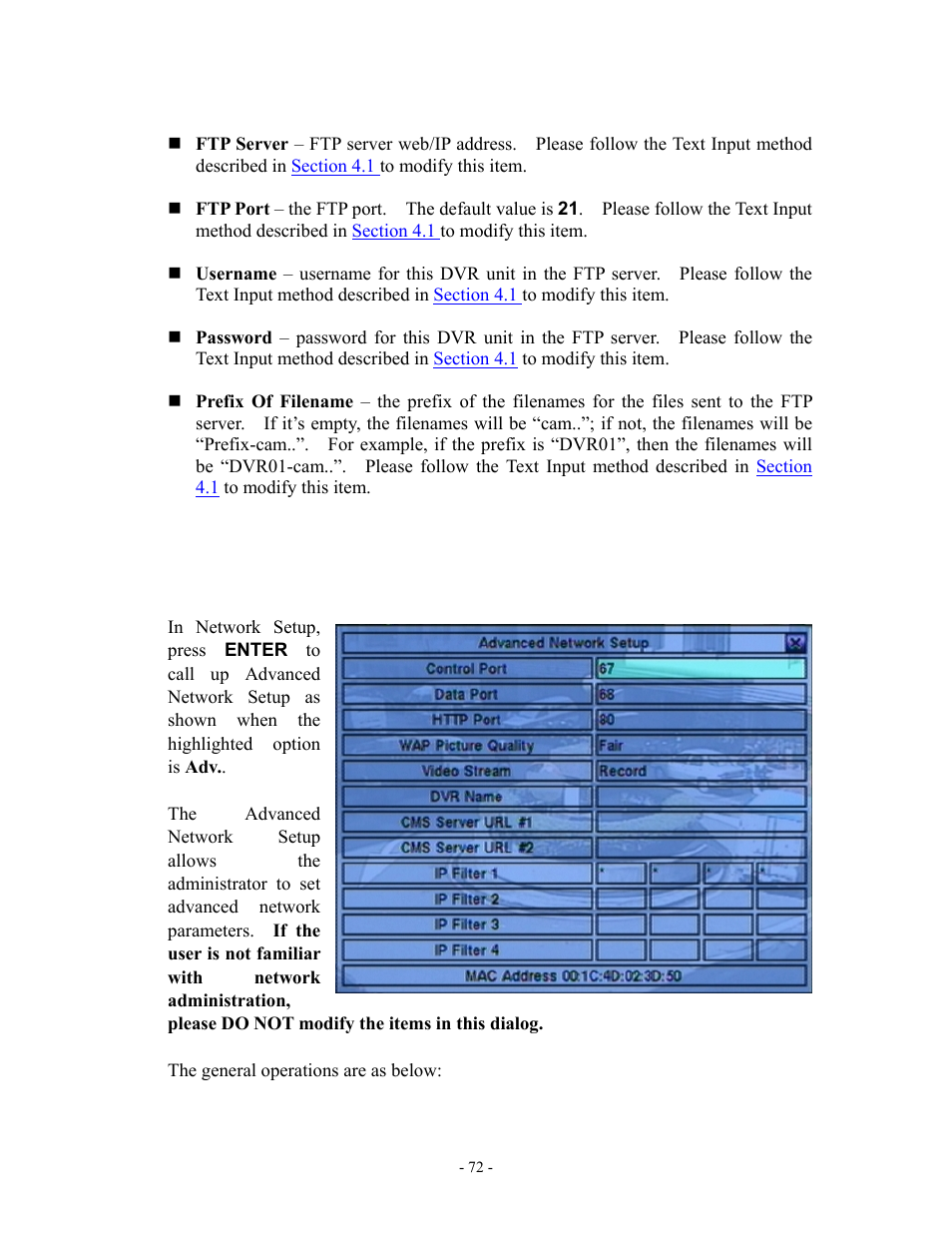 3 advanced network setup, Section 6.10.3 | Aposonic A-S1602R20B User Manual | Page 72 / 120