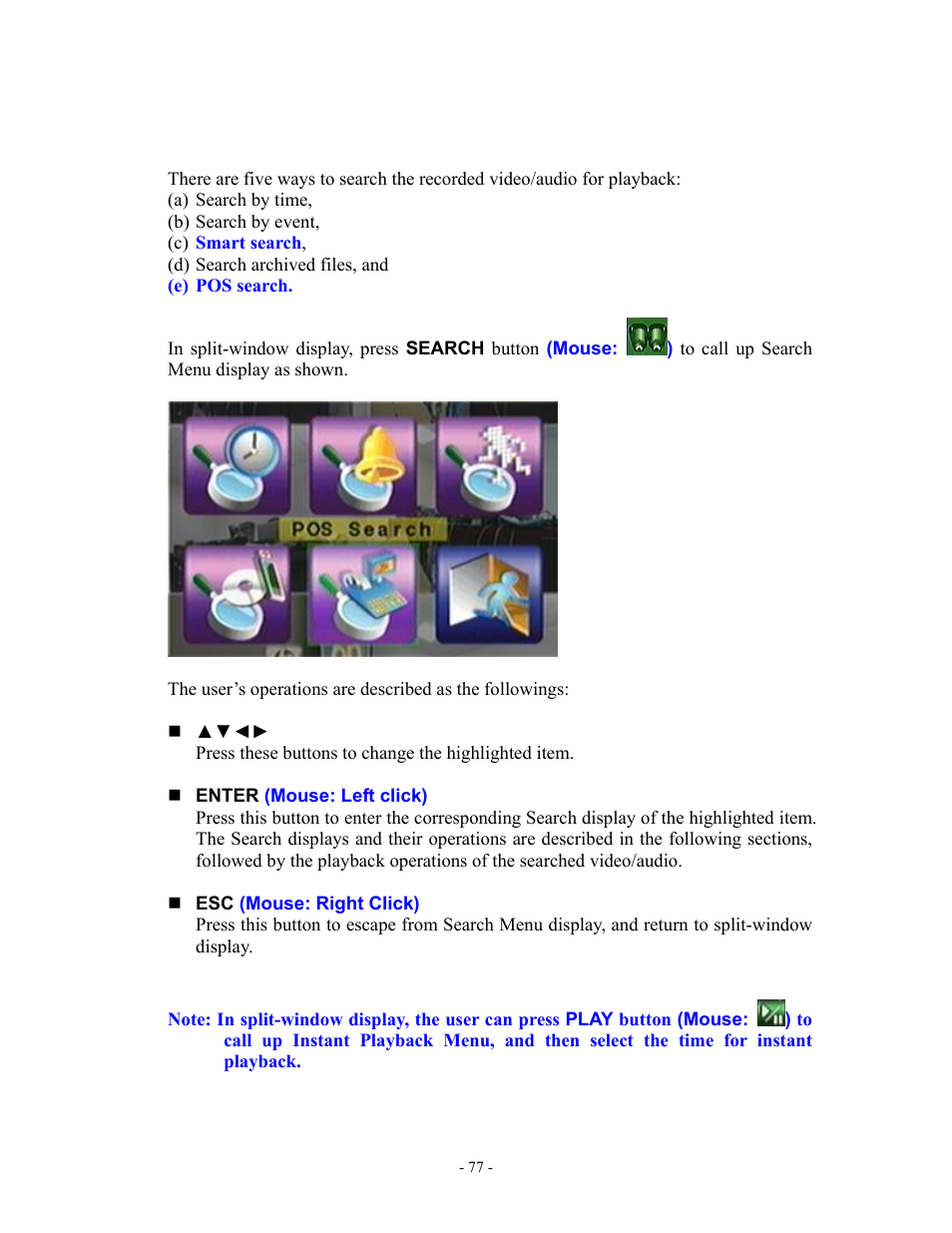 Search/playback/archive (administrator/supervisor) | Aposonic A-S1602R20B User Manual | Page 77 / 120