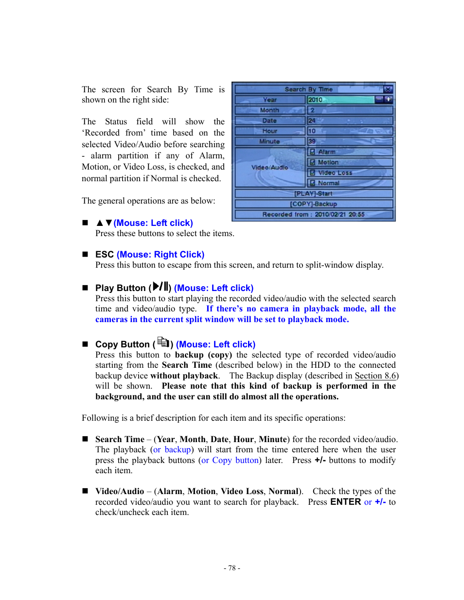 1 search by time | Aposonic A-S1602R20B User Manual | Page 78 / 120