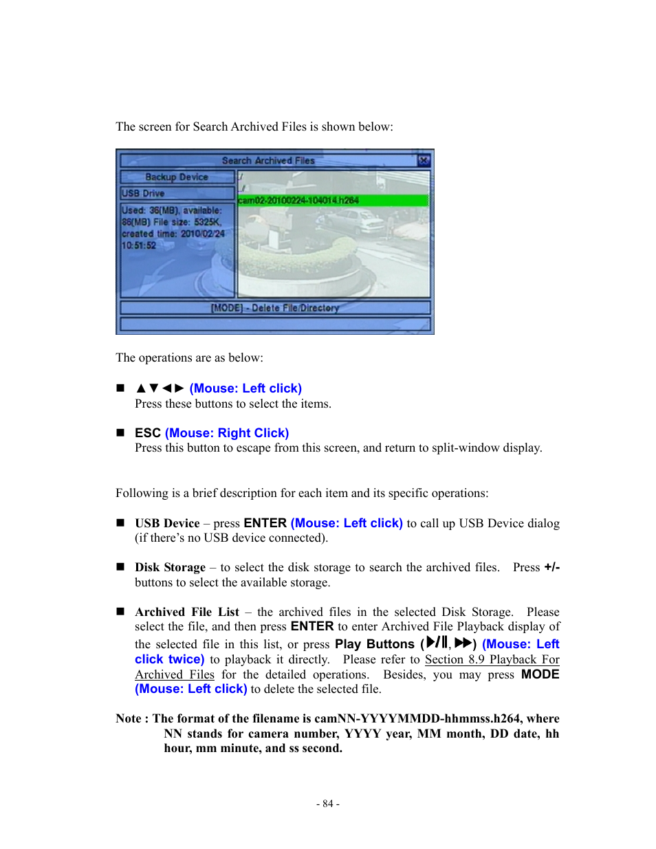 4 search archived files | Aposonic A-S1602R20B User Manual | Page 84 / 120