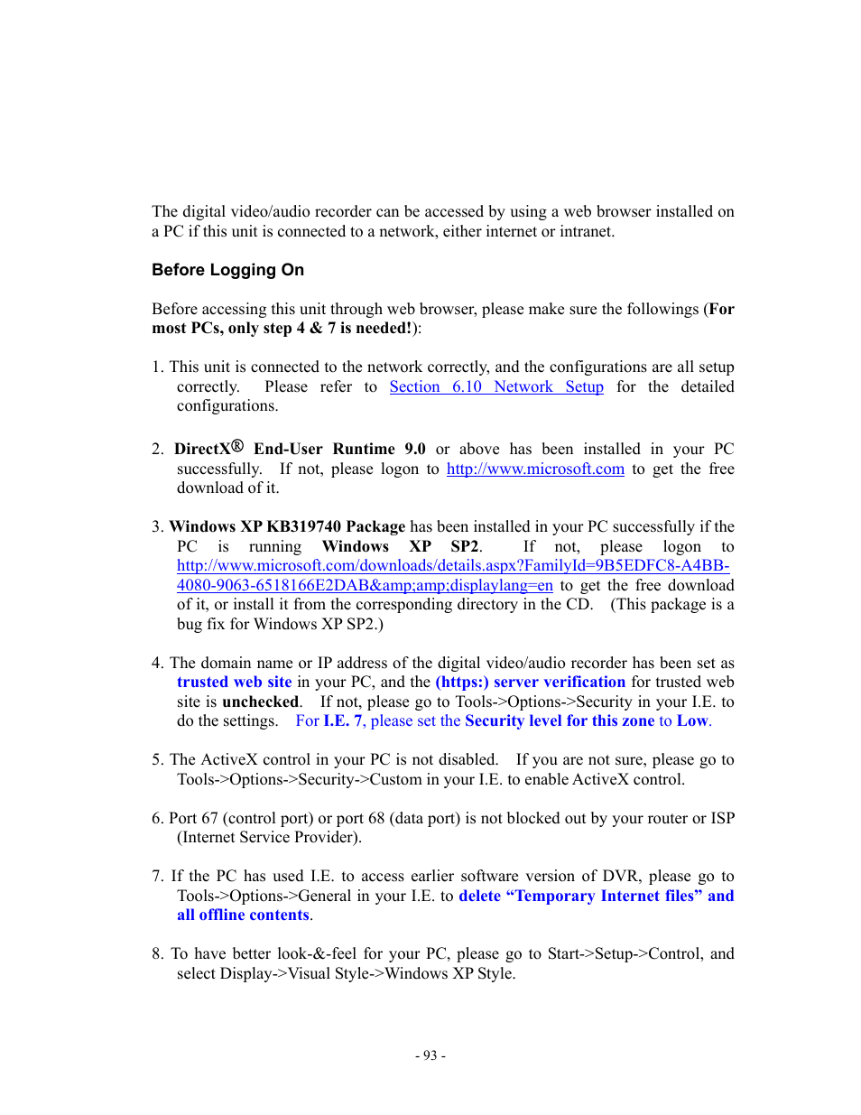 Remote access, 1 pc remote access, Sec. 9.1) | Aposonic A-S1602R20B User Manual | Page 93 / 120
