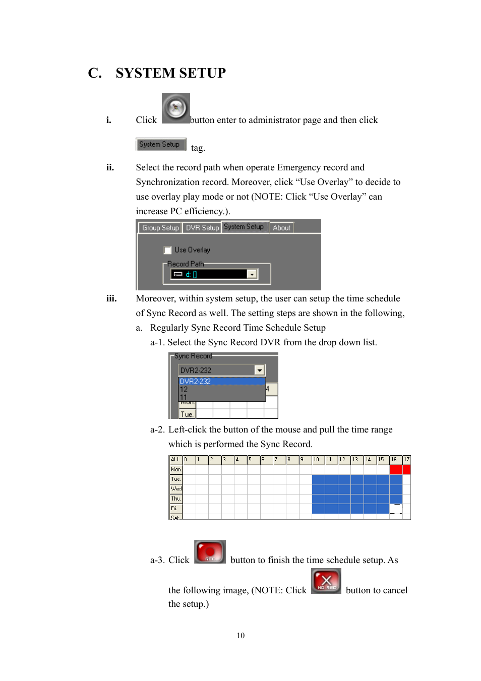 C. system setup | Aposonic A-S1604R4 User Manual | Page 10 / 30