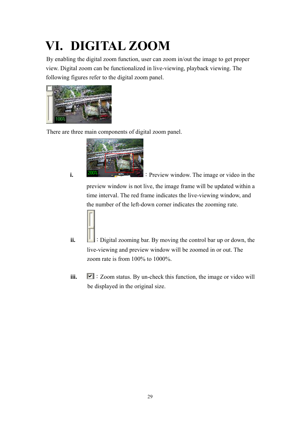 Vi. digital zoom | Aposonic A-S1604R4 User Manual | Page 29 / 30