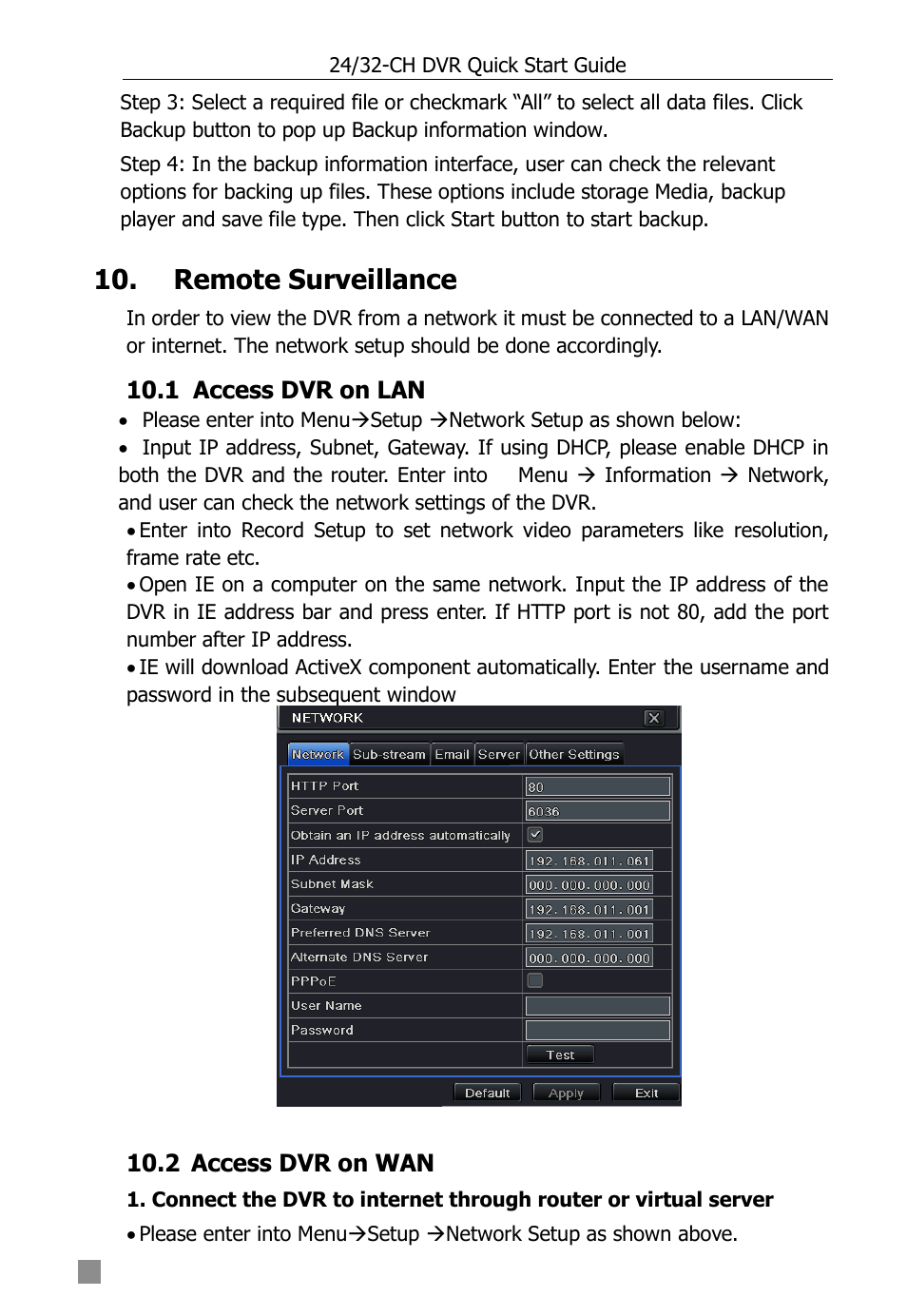 Remote surveillance | Aposonic A-S3216T3 User Manual | Page 14 / 15