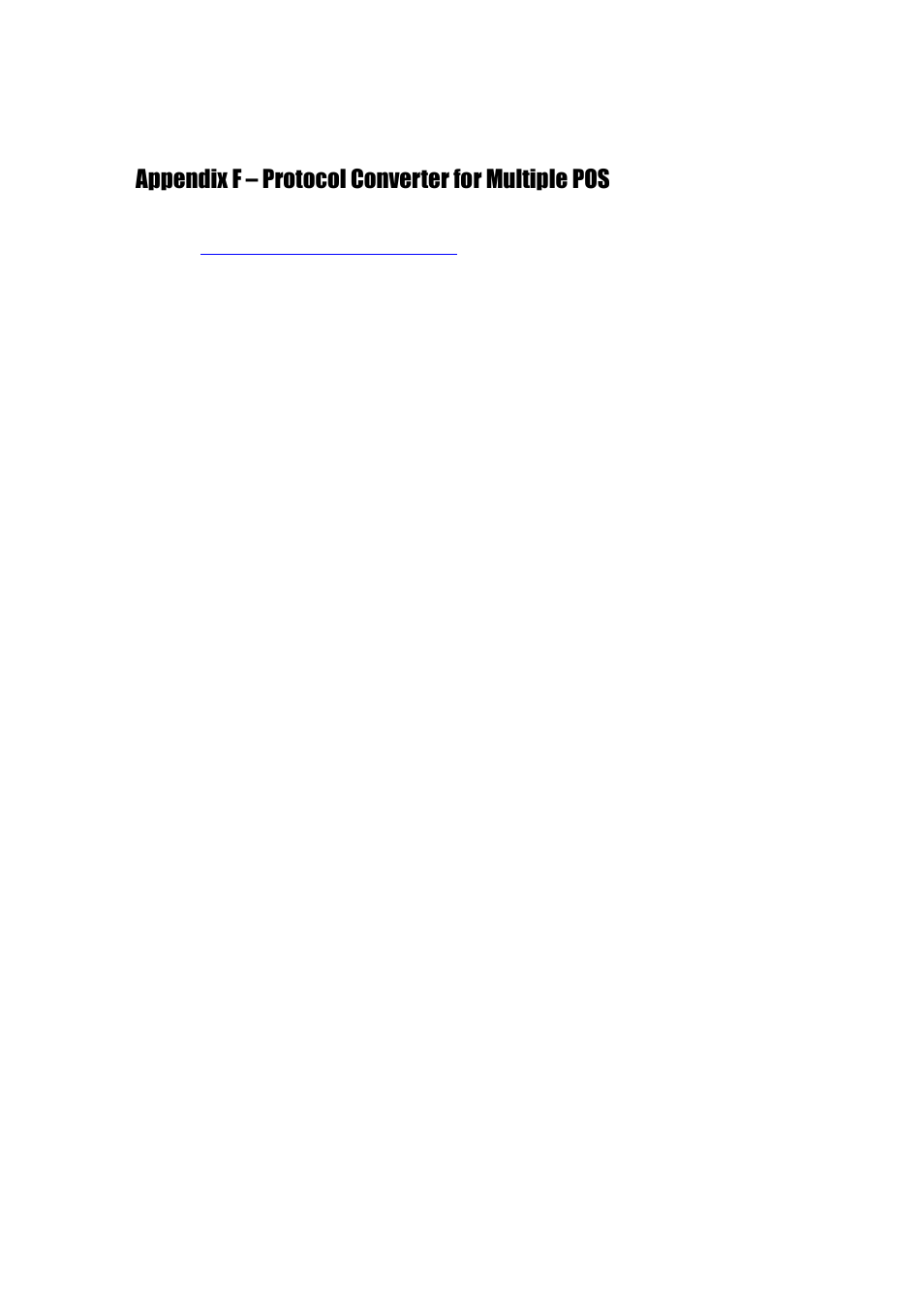 Appendix f – protocol converter for multiple pos | Aposonic A-H2A8D2 User Manual | Page 125 / 125