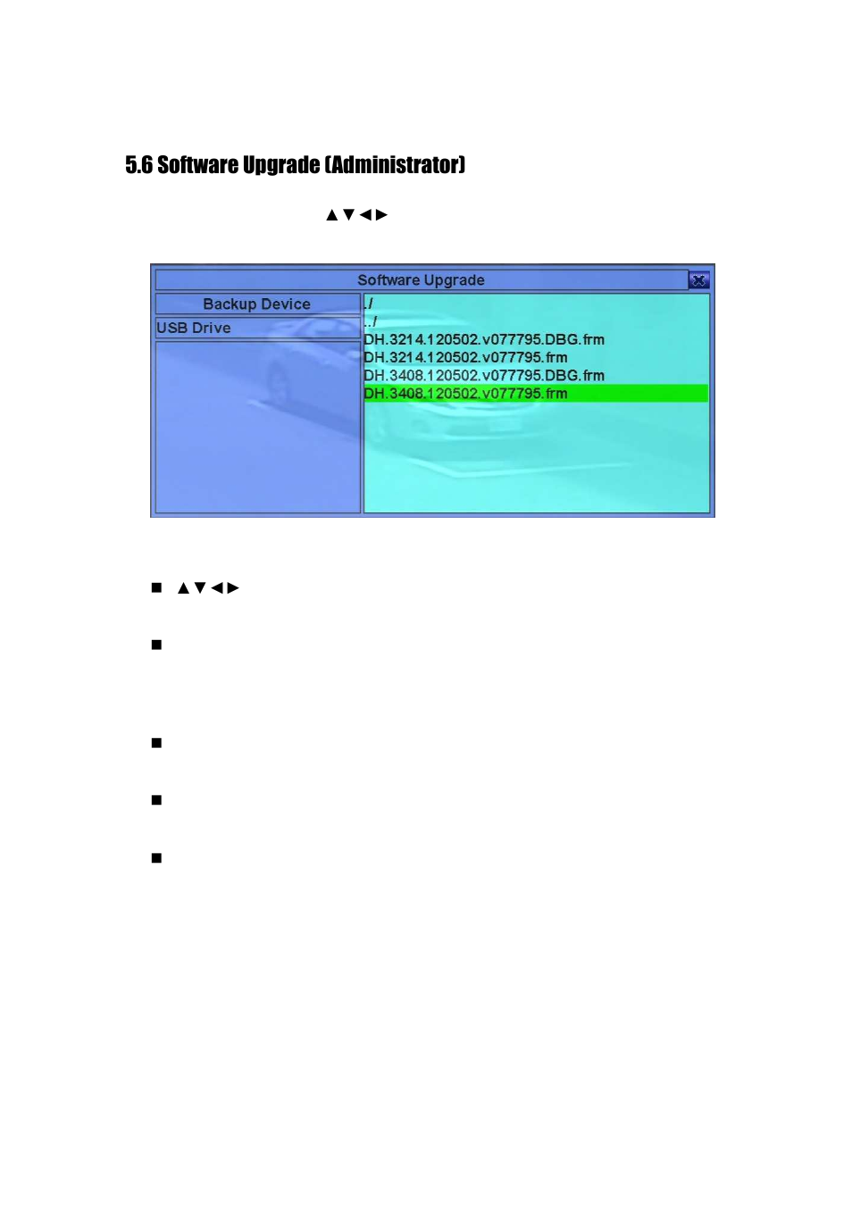 6 software upgrade (administrator) | Aposonic A-H2A8D2 User Manual | Page 36 / 125