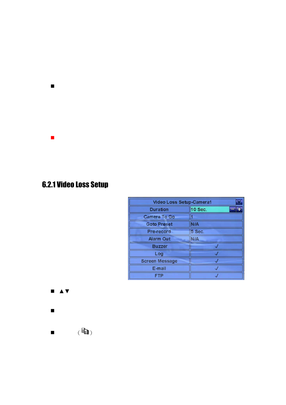 1 video loss setup | Aposonic A-H2A8D2 User Manual | Page 43 / 125