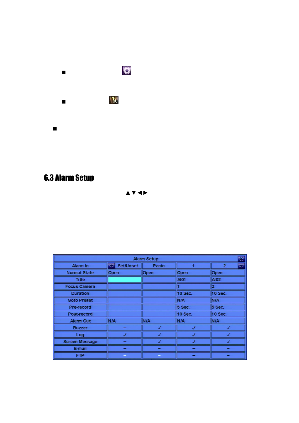 3 alarm setup | Aposonic A-H2A8D2 User Manual | Page 48 / 125