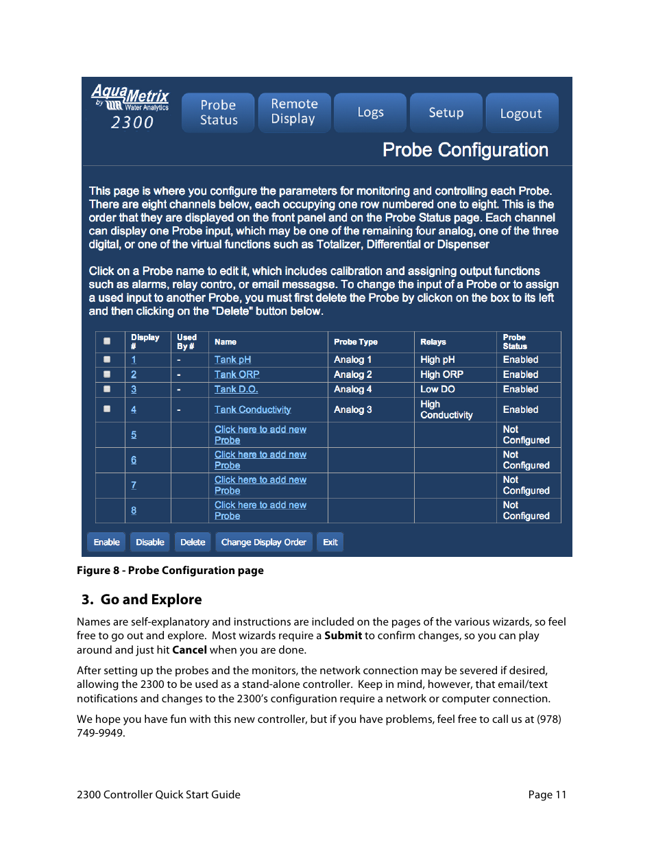 Go and explore | Aquametrix 2300 Multi-Input Controller Quick Start Guide User Manual | Page 11 / 11