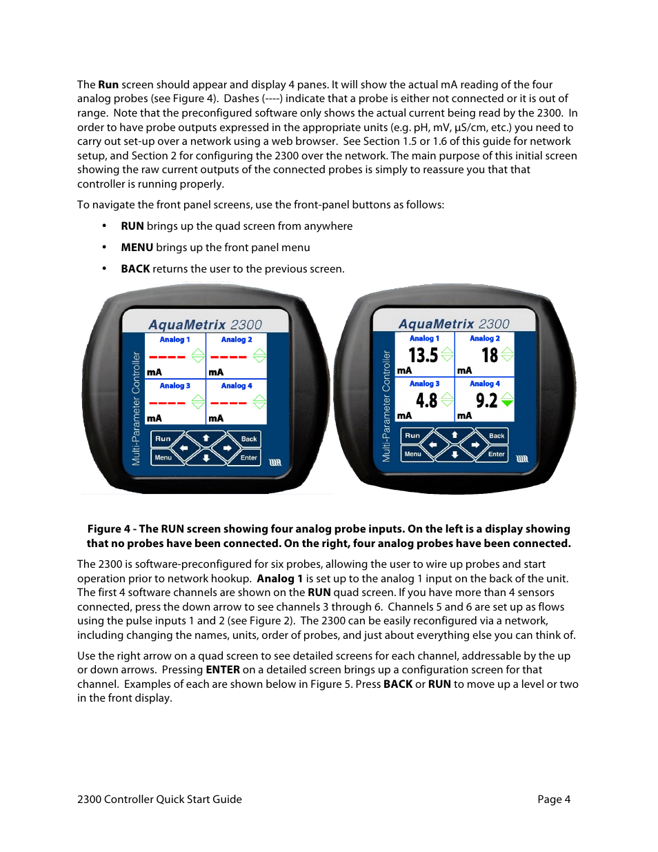 Aquametrix 2300 Multi-Input Controller Quick Start Guide User Manual | Page 4 / 11