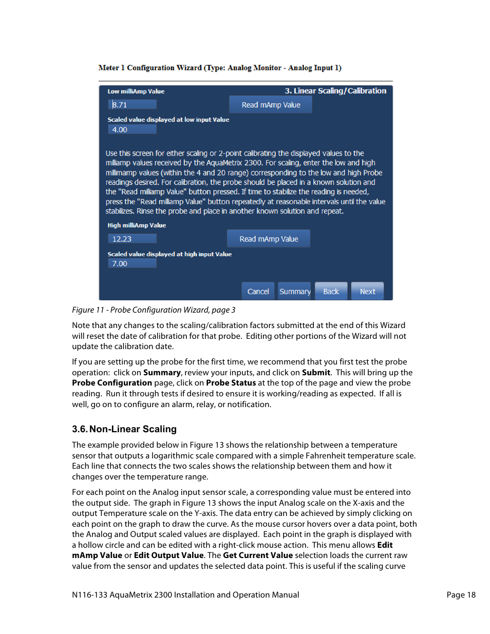 Aquametrix 2300 Multi-Input Controller User Manual User Manual | Page 18 / 45