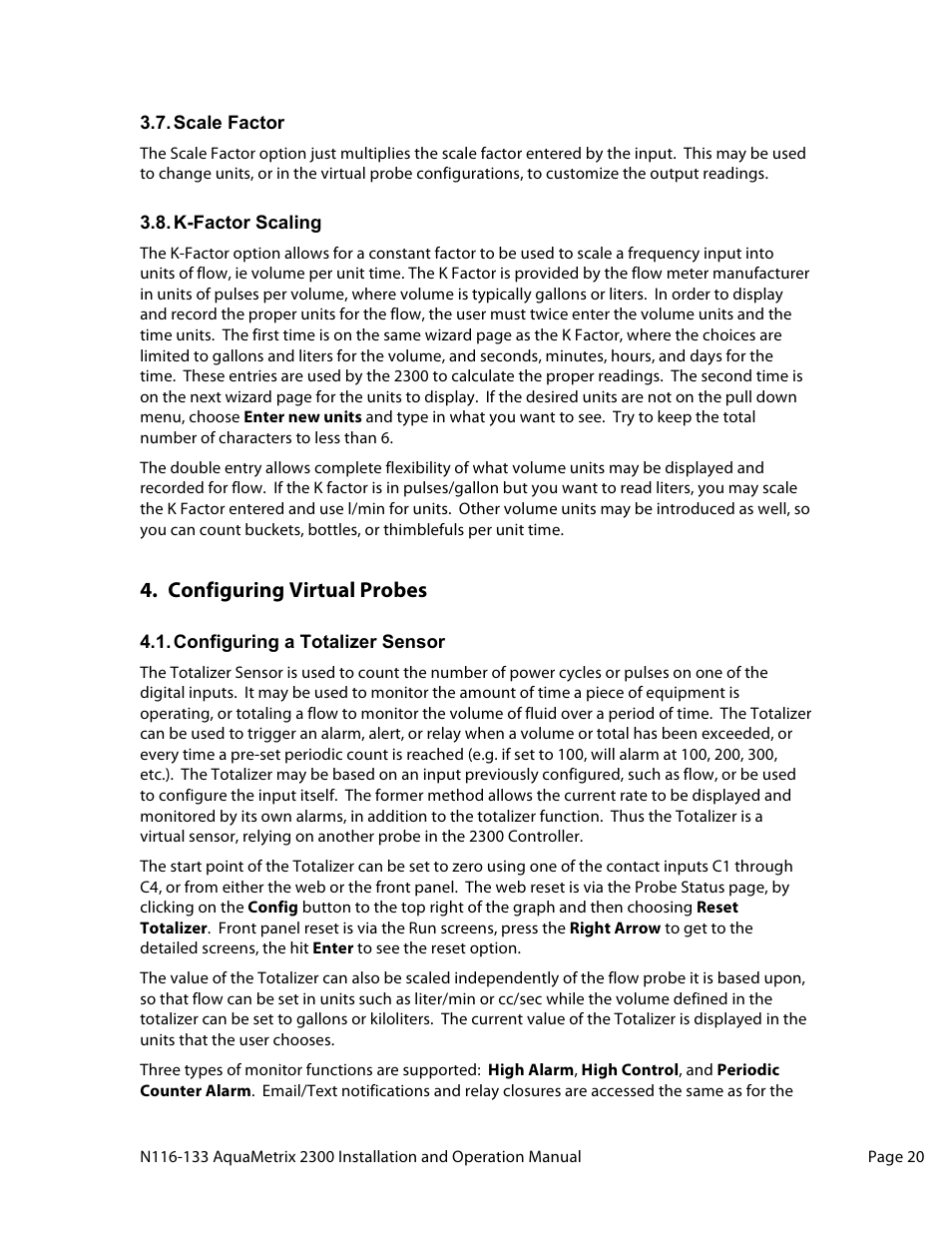 Configuring virtual probes | Aquametrix 2300 Multi-Input Controller User Manual User Manual | Page 20 / 45