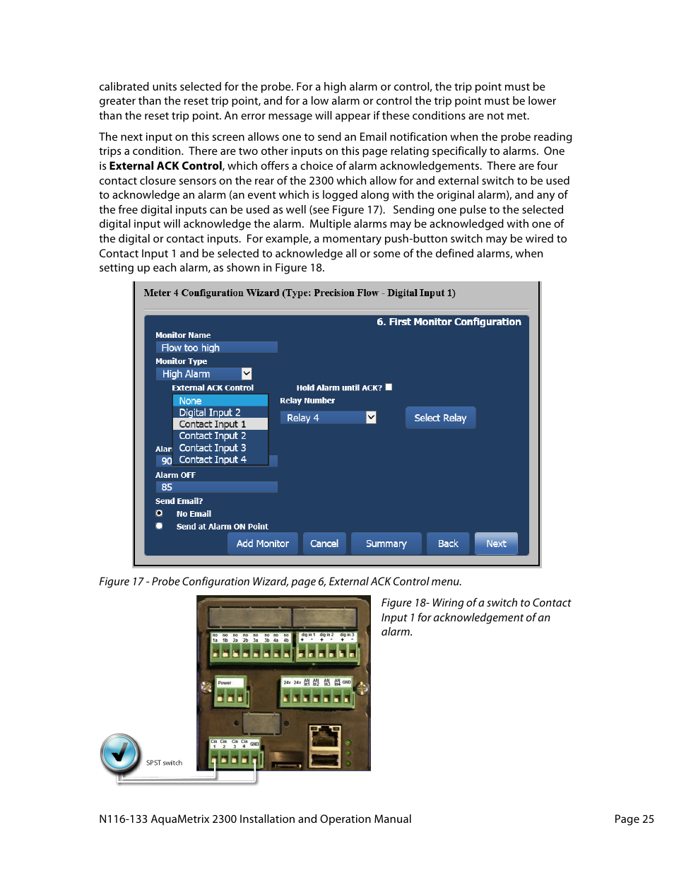 Aquametrix 2300 Multi-Input Controller User Manual User Manual | Page 25 / 45
