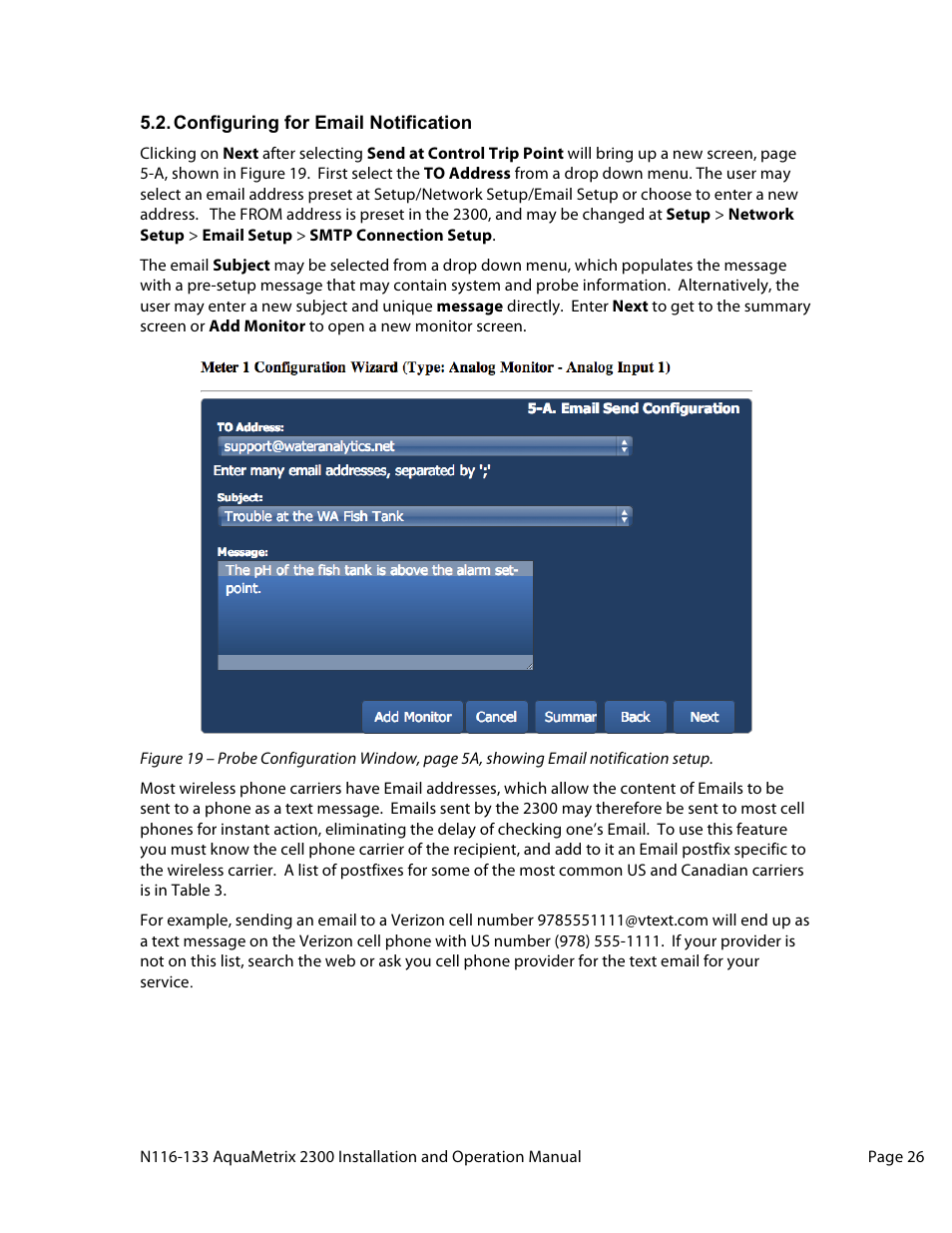 Aquametrix 2300 Multi-Input Controller User Manual User Manual | Page 26 / 45