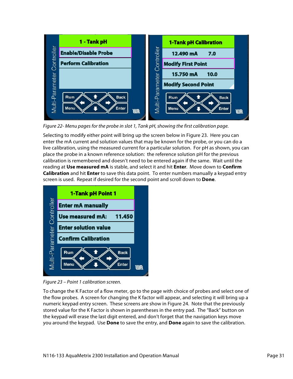 Aquametrix 2300 Multi-Input Controller User Manual User Manual | Page 31 / 45