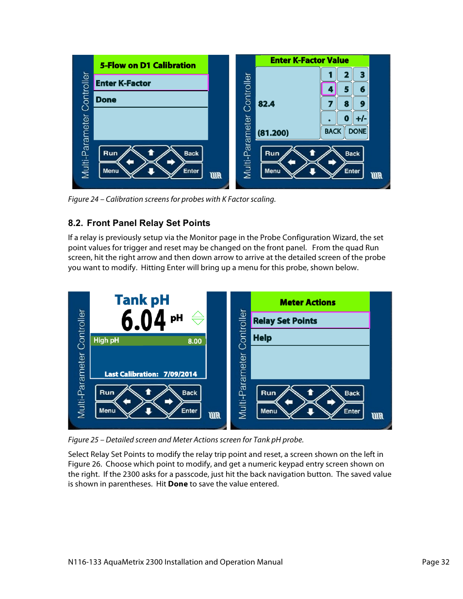 Aquametrix 2300 Multi-Input Controller User Manual User Manual | Page 32 / 45