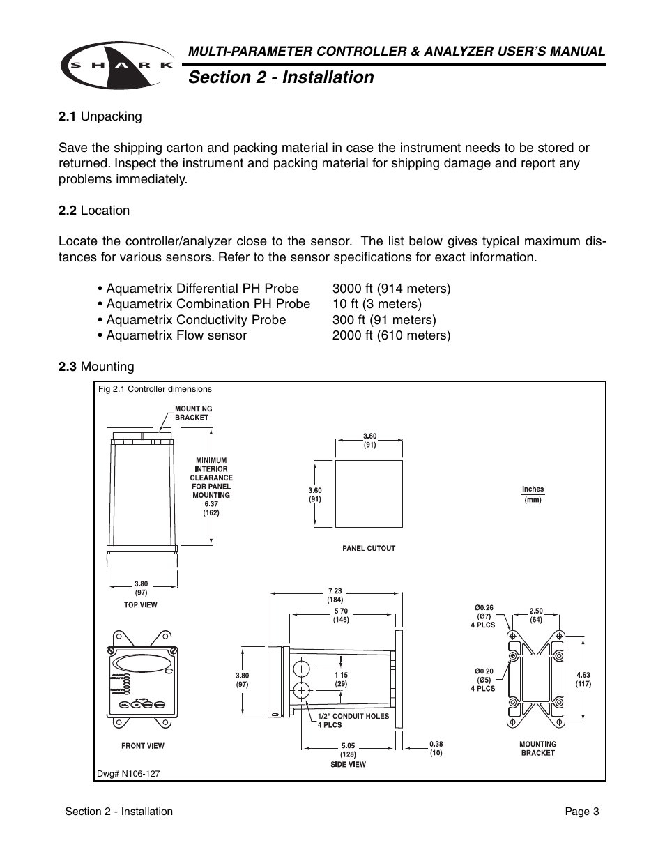 Aquametrix SHARK-120/240 Controllers User Manual User Manual | Page 5 / 132