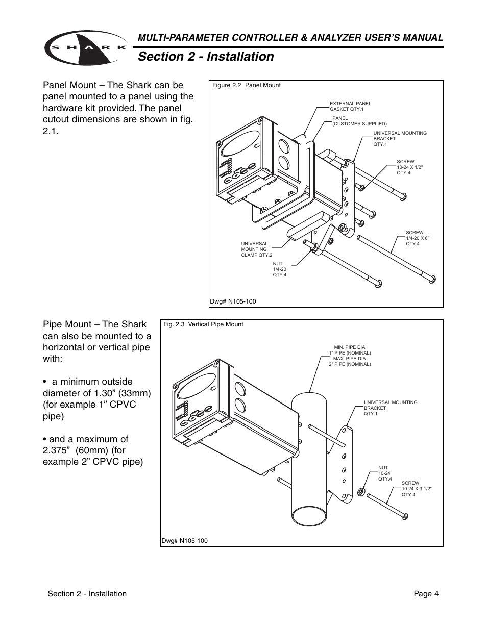 Aquametrix SHARK-120/240 Controllers User Manual User Manual | Page 6 / 132