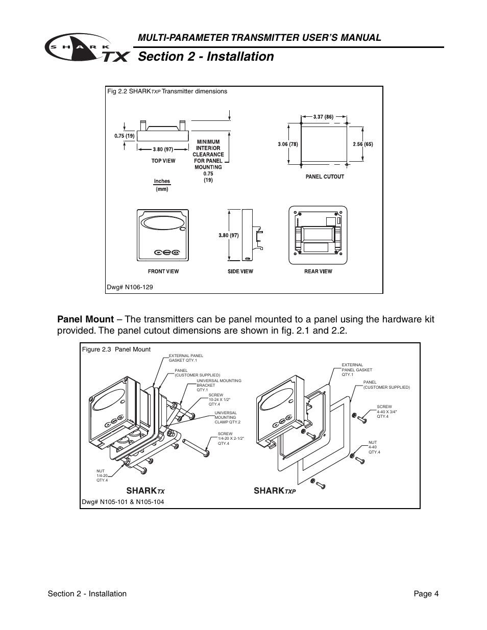 Multi-parameter transmitter user’s manual | Aquametrix SHARK TX / TXP Transmitters User Manual User Manual | Page 6 / 82