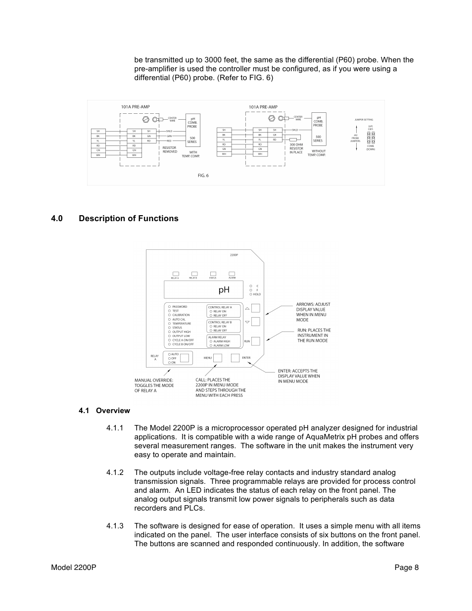 Aquametrix 2200P pH Analyzer/Controller User Manual User Manual | Page 10 / 30