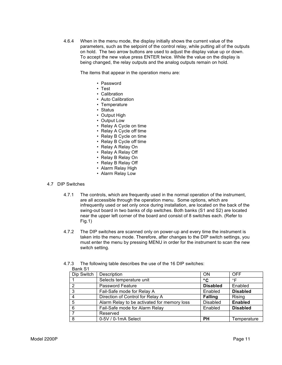 Aquametrix 2200P pH Analyzer/Controller User Manual User Manual | Page 13 / 30