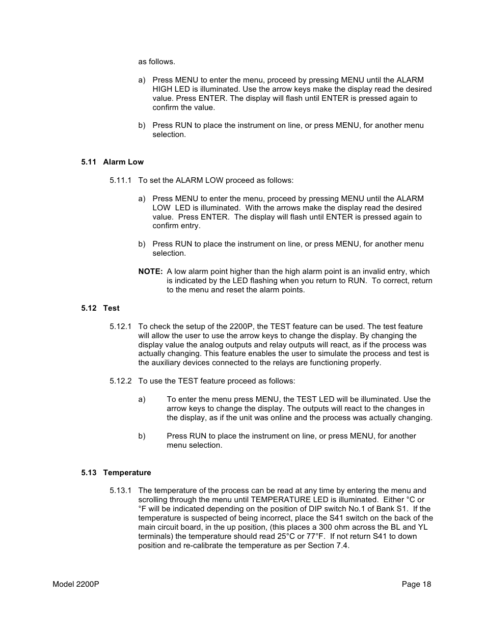 Aquametrix 2200P pH Analyzer/Controller User Manual User Manual | Page 20 / 30