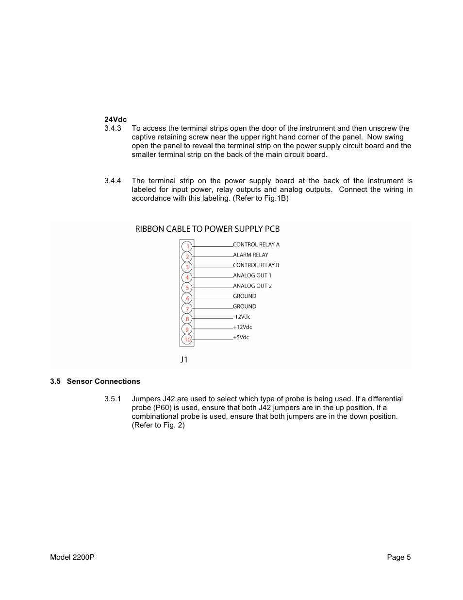 Aquametrix 2200P pH Analyzer/Controller User Manual User Manual | Page 7 / 30