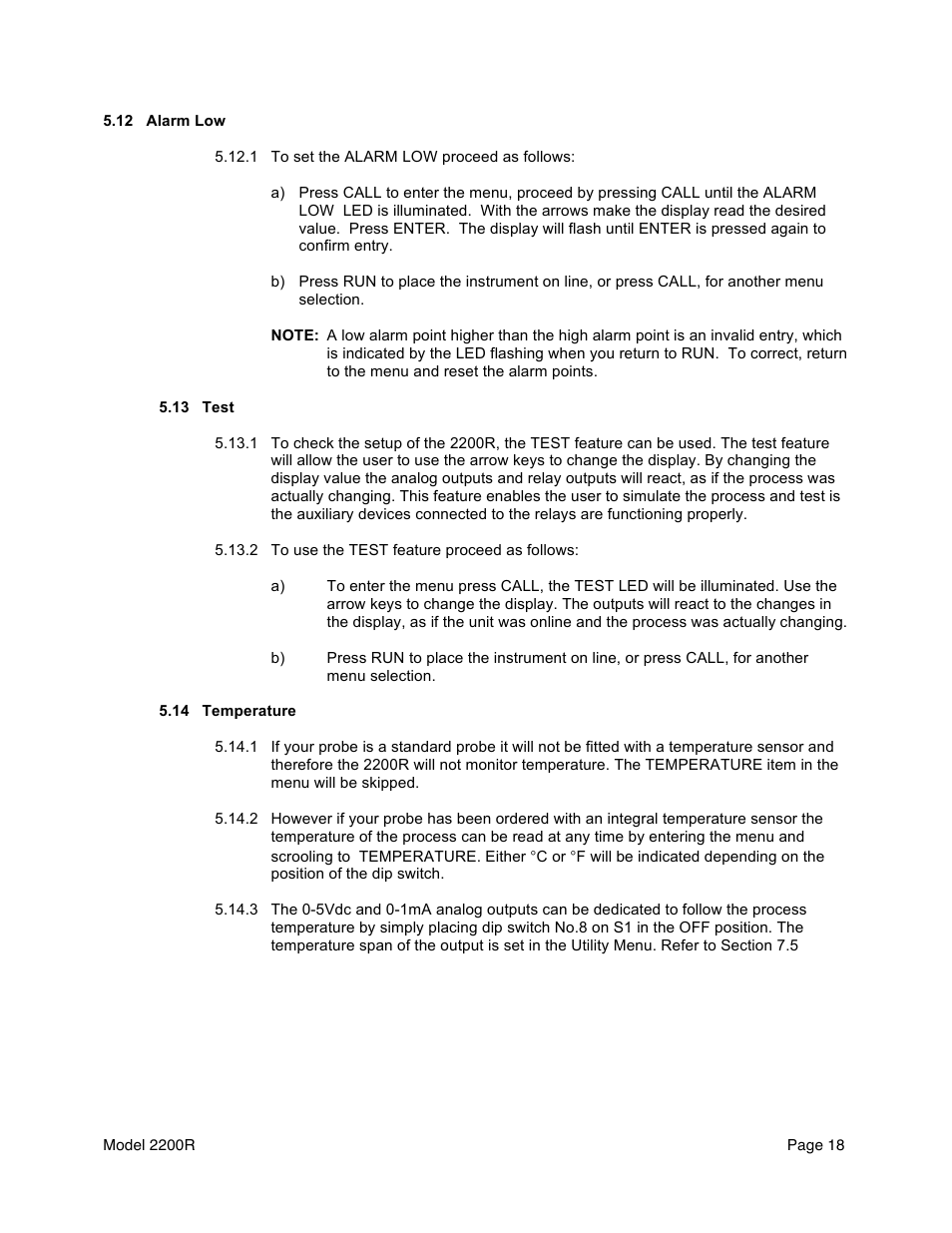 Aquametrix 2200R ORP Analyzer/Controller User Manual User Manual | Page 20 / 30