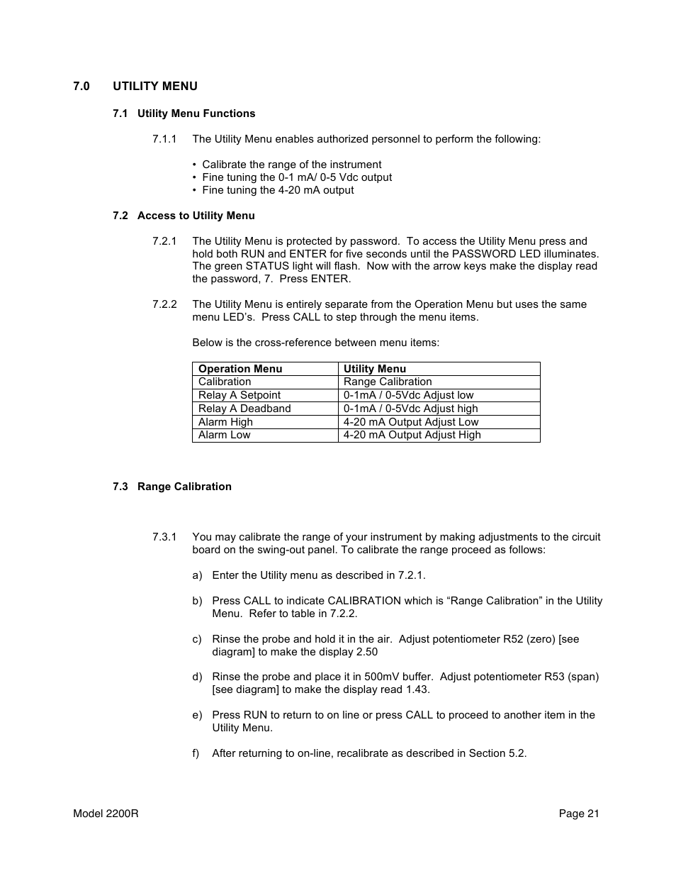 Aquametrix 2200R ORP Analyzer/Controller User Manual User Manual | Page 23 / 30