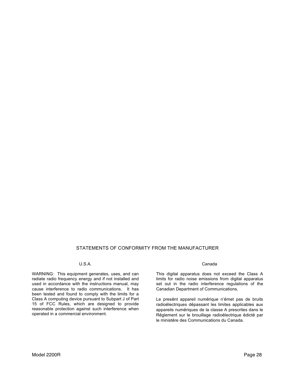Aquametrix 2200R ORP Analyzer/Controller User Manual User Manual | Page 30 / 30