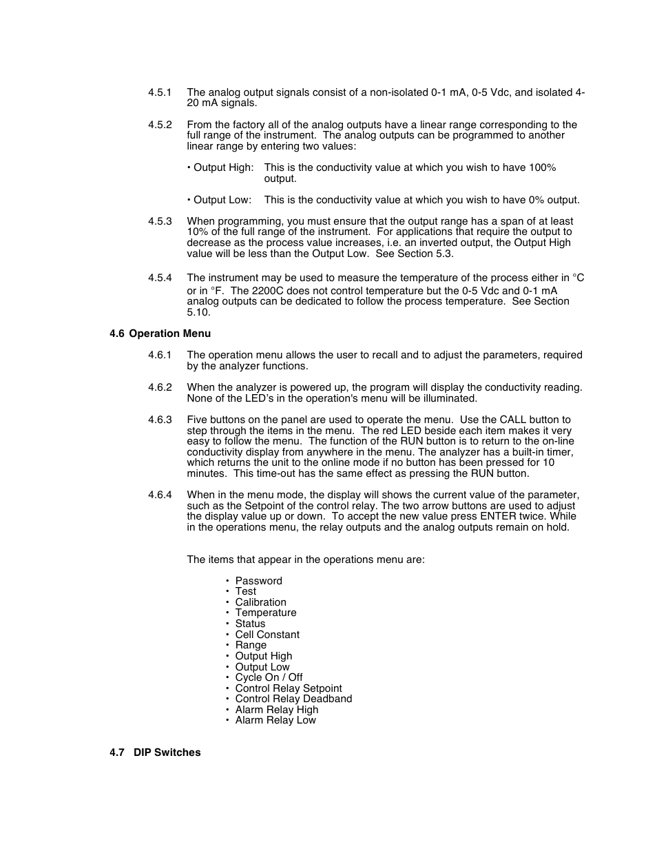 Aquametrix 2200C Conductivity Controller User Manual User Manual | Page 10 / 28