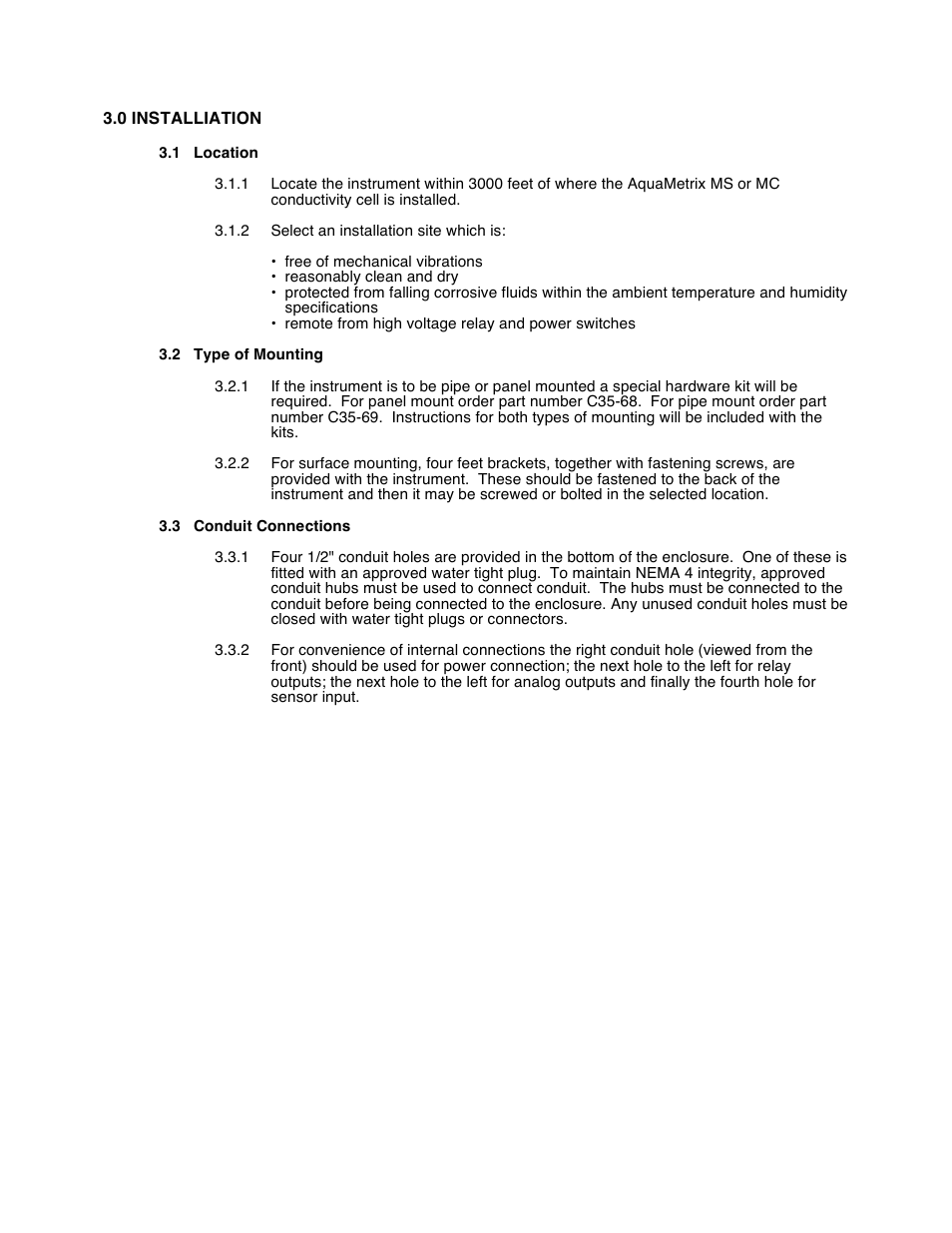 Aquametrix 2200C Conductivity Controller User Manual User Manual | Page 5 / 28