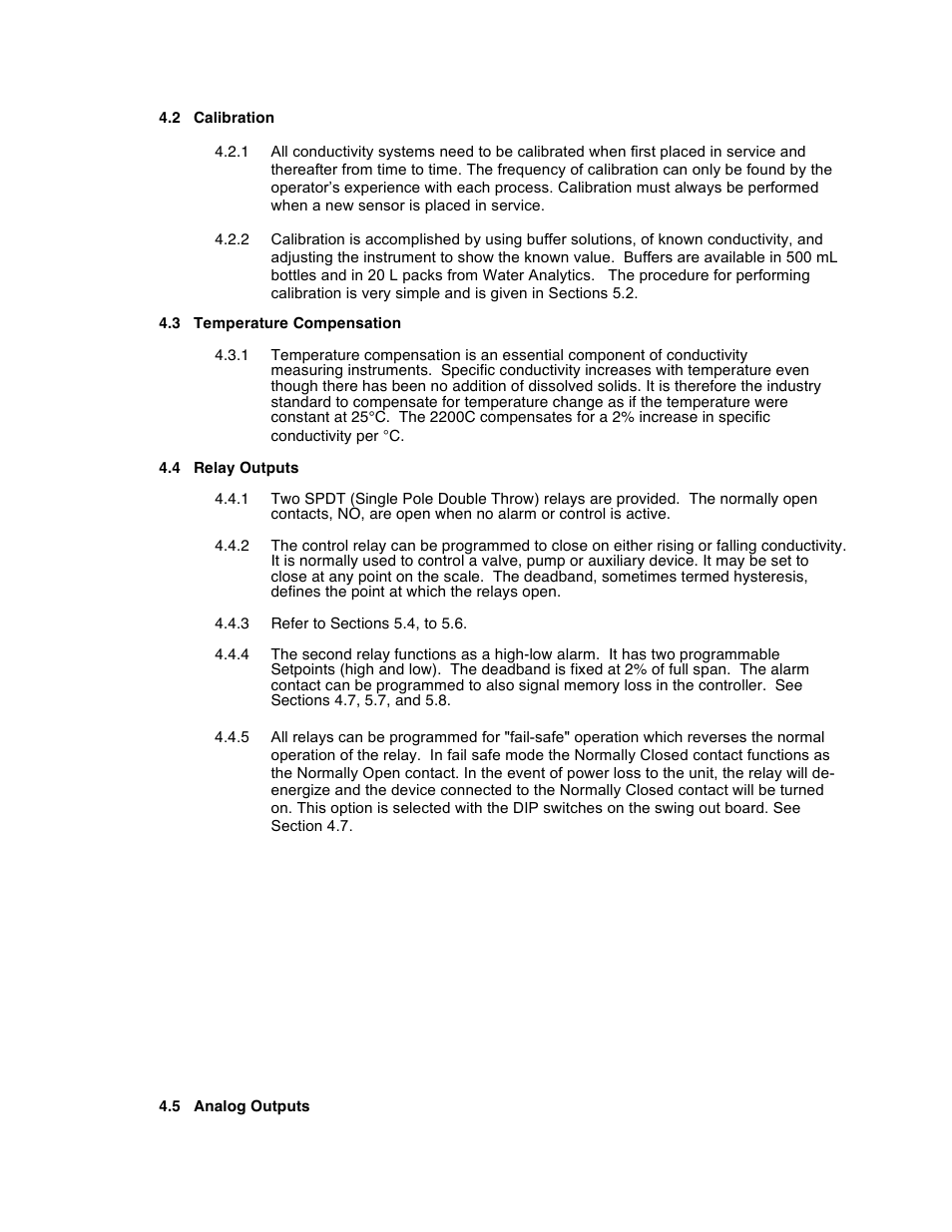 Aquametrix 2200C Conductivity Controller User Manual User Manual | Page 9 / 28