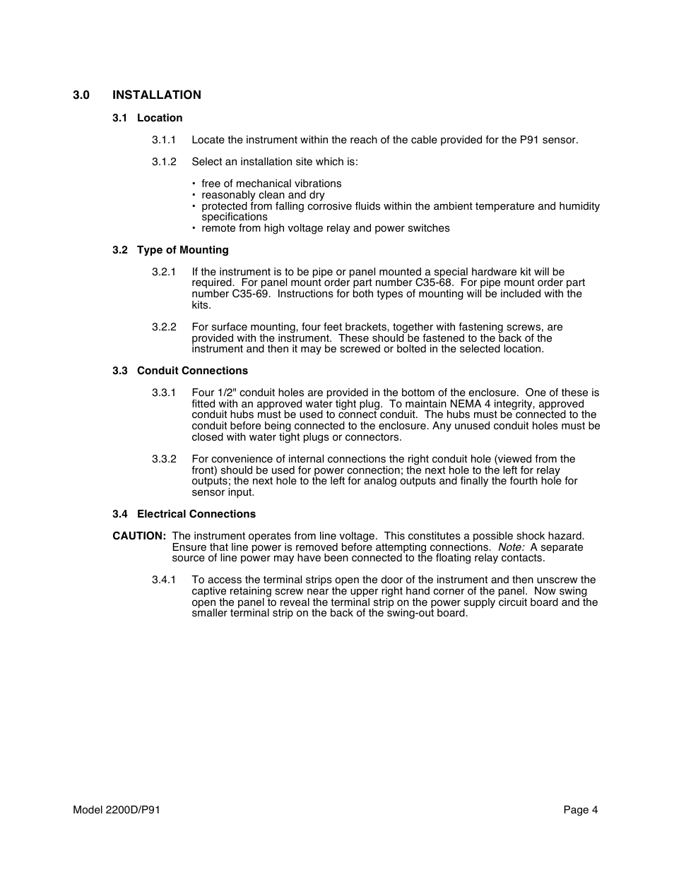 Aquametrix 2200D Dissolved Oxygen Controller/Analyzer User Manual User Manual | Page 6 / 26