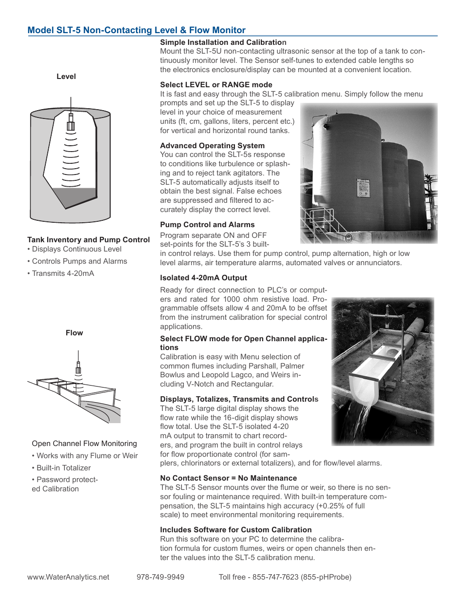 Aquametrix SLT-5 Ultrasonic Flow & Level Monitor User Manual | Page 3 / 4