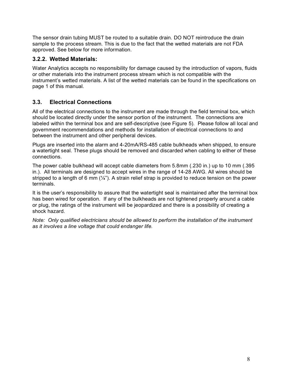 Aquametrix AM-TBR Turbidimeter User Manual User Manual | Page 13 / 44