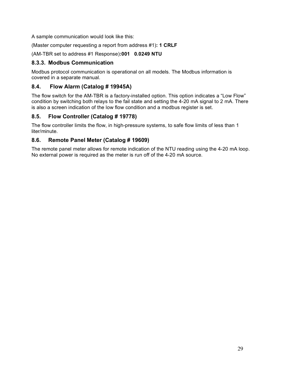 Aquametrix AM-TBR Turbidimeter User Manual User Manual | Page 34 / 44