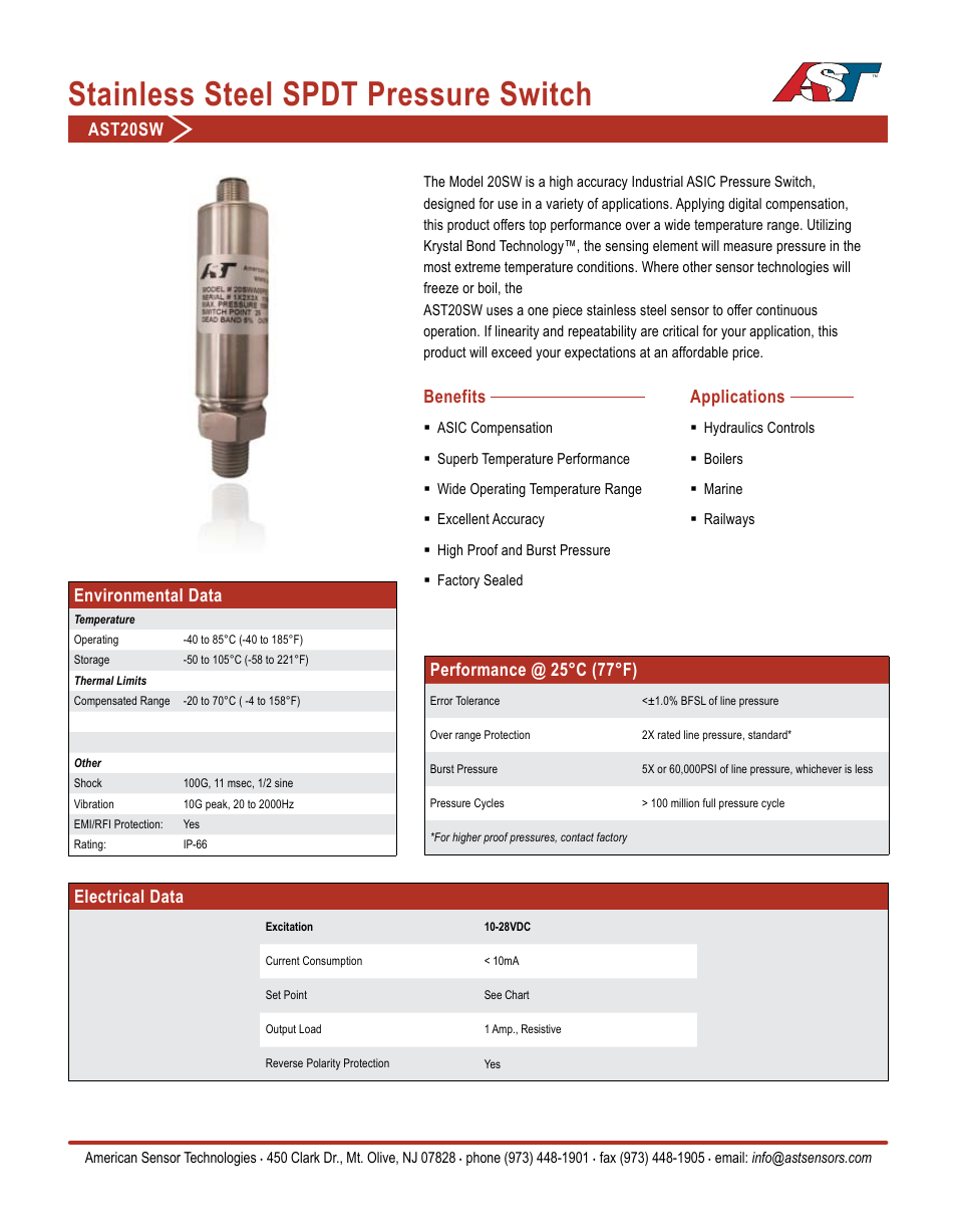 AST AST20SW Datasheet User Manual | 3 pages