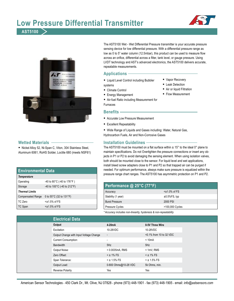 AST AST5100 Datasheet User Manual | 2 pages