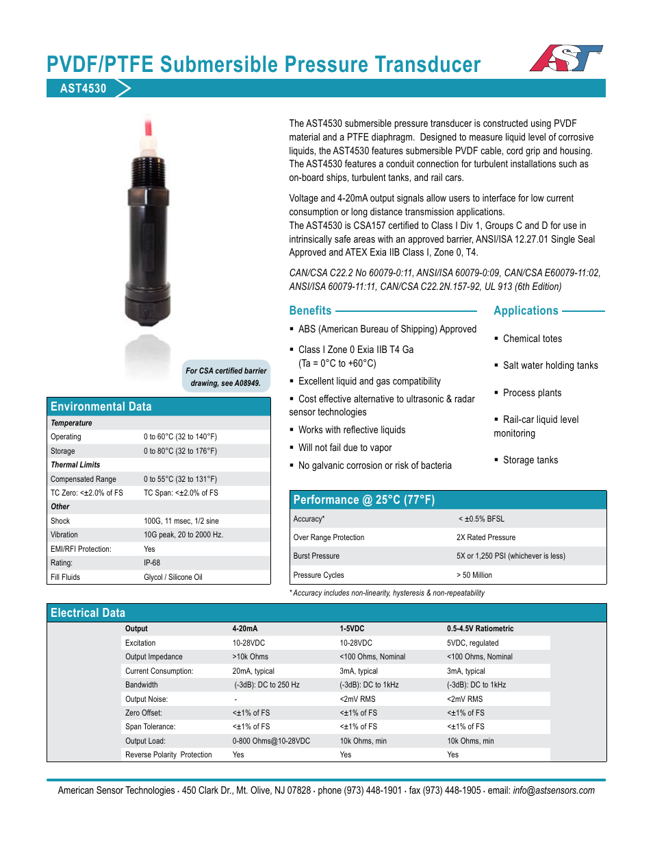 AST AST4530 Datasheet User Manual | 4 pages