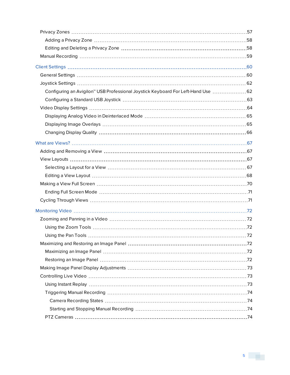 Avigilon ACC Core Version 5.2.2 User Manual | Page 5 / 113