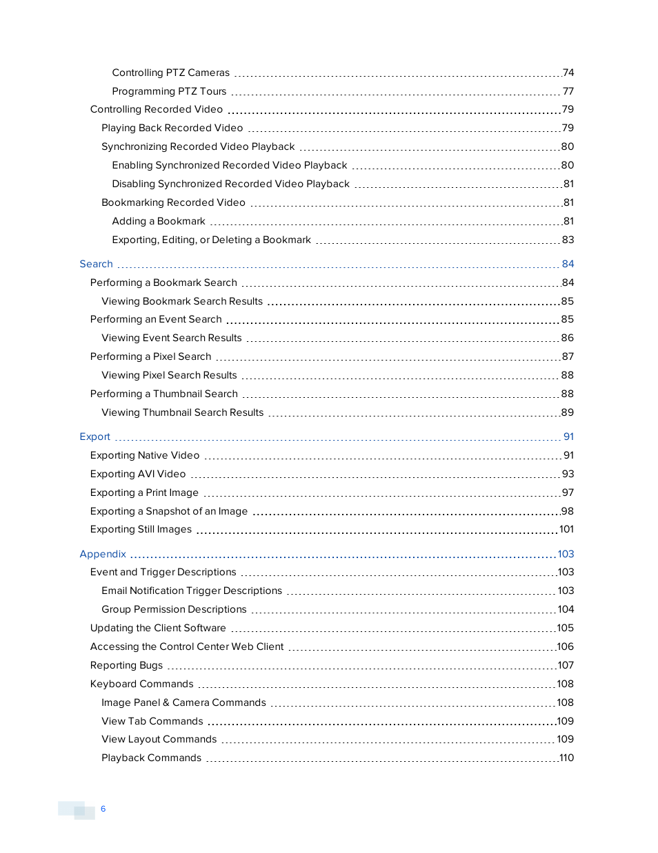 Avigilon ACC Core Version 5.2.2 User Manual | Page 6 / 113