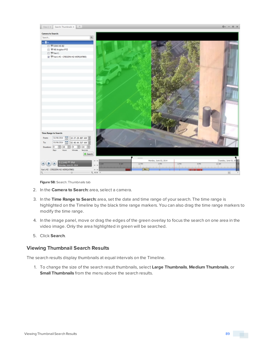 Viewing thumbnail search results | Avigilon ACC Core Version 5.2.2 User Manual | Page 89 / 113