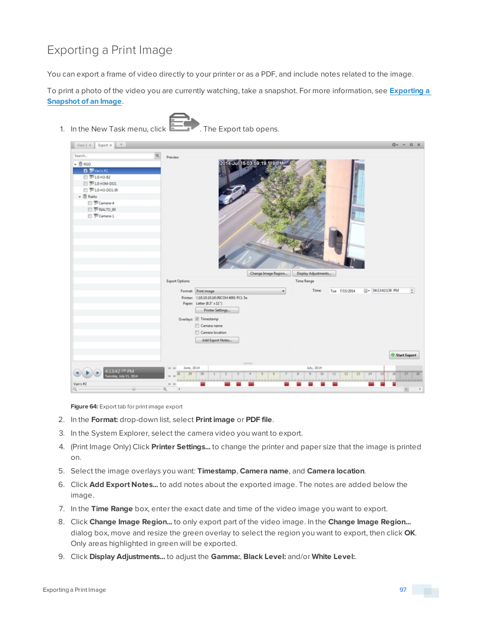 Exporting a print image | Avigilon ACC Core Version 5.2.2 User Manual | Page 97 / 113