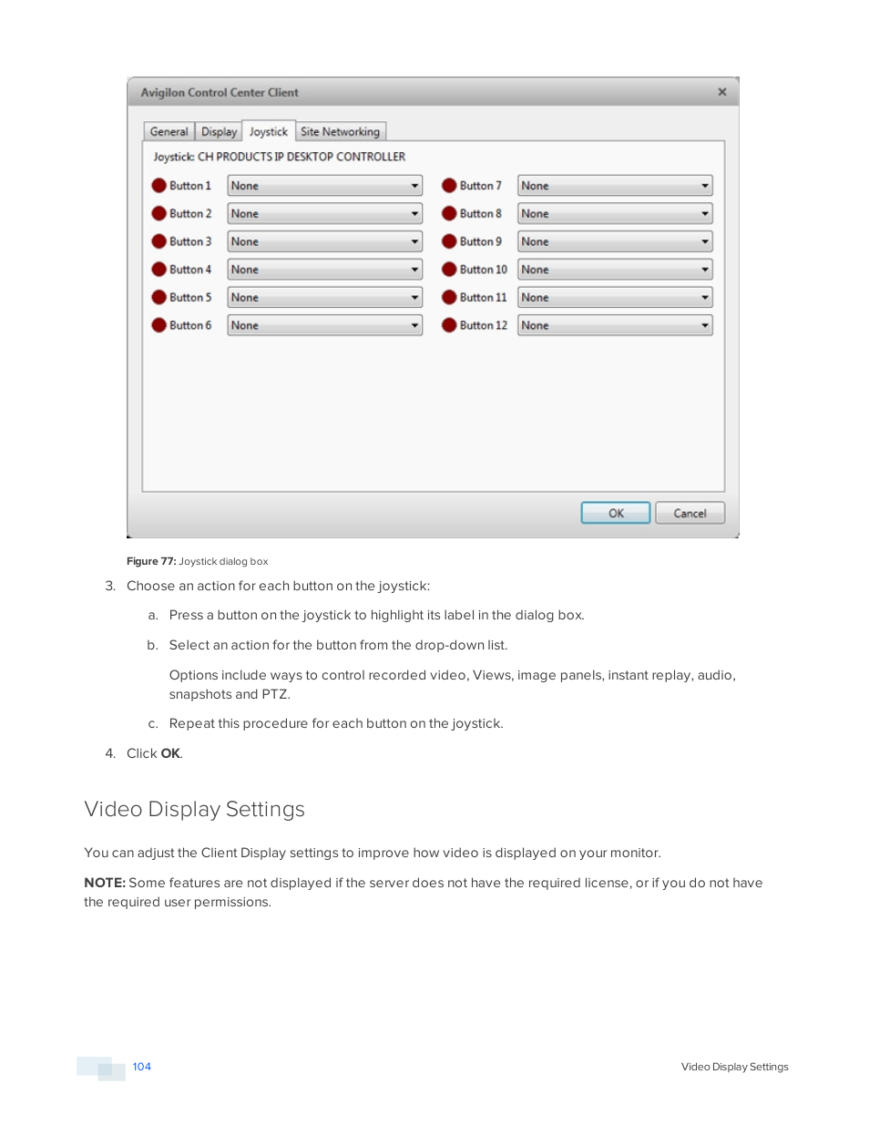 Video display settings | Avigilon ACC Enterprise Version 5.2.2 User Manual | Page 104 / 189