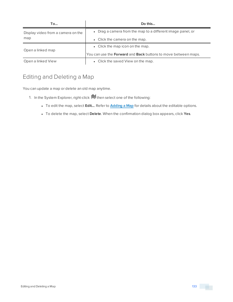 Editing and deleting a map | Avigilon ACC Enterprise Version 5.2.2 User Manual | Page 133 / 189