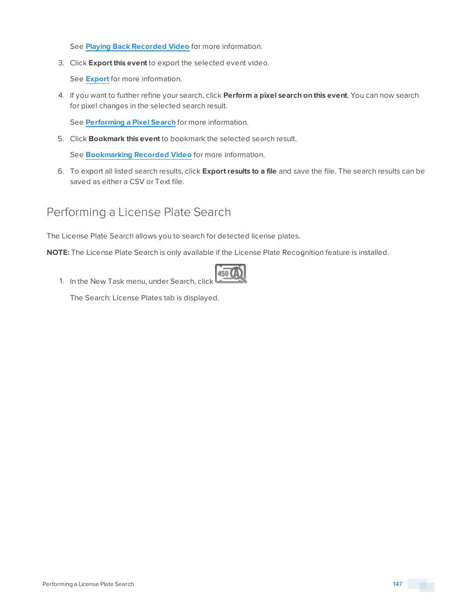 Performing a license plate search | Avigilon ACC Enterprise Version 5.2.2 User Manual | Page 147 / 189