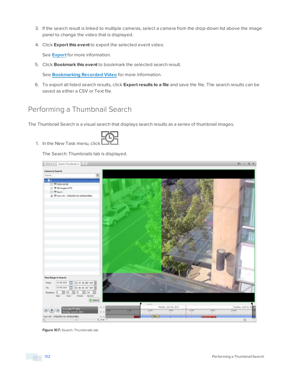 Performing a thumbnail search | Avigilon ACC Enterprise Version 5.2.2 User Manual | Page 152 / 189